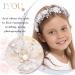 IYOU Flower Princess Headpiece Silver Sparkly Crystal Hair Dress Pearl Communion Wedding Hair Accessoris for Girls - Buy Online on GoSupps.com