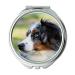 YENDOSTEEN Mirror Travel Mirror Australian Shepherd Blue Merle Dog Animal Pocket Mirror portable mirror