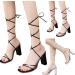 Buy XTZYGLFD Women s Spring Summer High Heel Chunky Sandals - Open Lace Breathable Sexy Style - Black Size 5 UK - Buy Online on GoSupps.com