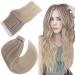 Easyouth Tape in Hair Extensions Balayage Blonde Tape in Real Hair Extensions Tape in Human Hair Ombre Blonde Tape in Extensions 24 Inch 50g 20Pcs 24 Inch #18/22/60(#Nordic)