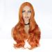 Colorfulpanda Long Wavy Orange Ginger Wig for Women - Realistic Synthetic Hair for Everyday and Halloween Parties - Buy Online on GoSupps.com