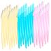 CKANDAY 24 Pieces Eyebrow Razor Trimmer Shaver Women Men Facial Razor with Precision Cover Green Pink Yellow
