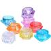 Desikixudy Cosmetic Sample Container Plastic Clear Cosmetic Pot Jars with Screw Cap Lid for Eye Shadow Nails Powder Jewelry - Buy Online on GoSupps.com