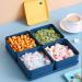 Candy Box Divided Serving Tray Party Fruit Tray Dried Fruit Nuts Candies Sweet Biscuits (Color : Blue) (Size : Unique Colour) - Buy Online on GoSupps.com