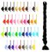 Mybraids 1-colored premium braid hair 2m long for rasta braids dreads crochet twist box braids cornrows artificial hair extensions braiding hairstyles (2-on natural black)
