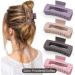 Generic Hair Claw Clips Strong Hold Rectangle Hair Clip Matte Solid Colour Hair Styling Accessories for Women and Girls (4 Colours) Powdered coffee - Buy Online on GoSupps.com