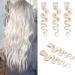 Rich Choices Tape in Extensions Human Hair White Bleach #70 Remy Human Hair Tape In Hair Extension 60cm Wavy 20 Wefts 50g