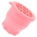 MAGICLULU Retractable Silicone Scrub Cup Drying Rack Beauty Tool Cleaning Bowl Silicone Makeup Brush Cleaner Makeup Brush Cleaner Kit Brush Cleaning Bowl Makeup Brush Cleaning Cup