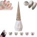 Rolita Gel Polish Rolita Nail Polish Rolita Gel Polish 15ml Nude Ice-Clear Jade Gel Glitter Crystal Gel Nail Polish with Magnet Jelly Gel Nail Polish DIY at Home Crystal Cat Eye Gel Polish(Y-23)