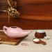 HEALTHANDWEALTH Premium Ceramic Neti Pot with 10 Sachets, Dishwasher Safe - 225ml Capacity, Peach Color - Buy Online on GoSupps.com