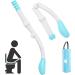 Portable Toilet Aids for Wiping - 15.7” Press to Fold Long Reach Comfort Bottom Buddy Wiping Aid - Travel Butt Wiper