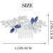 IYOU Crystal Bridal Hair Comb Blue Wedding Side Combs Sparkly Rhinestone Headpiece Prom Bride Bridesmaid Hair Accessories for Women - Buy Online on GoSupps.com