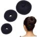 3 Pieces Donut Bun Maker Hair Bun Maker Hairstyle DIY Tool Ring Shaped Bun Maker Set for Chignon Hair Including Large Medium and Small (Black) Useful and Nice