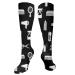 Hairdresser pattern on black compression socks for women and men circulation 15 20 mmHg is the best support for sporty running and cycling