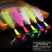 Shad Darts Fishing Lures 1/8oz 25 Pack - Dart Head Jig for Shad, Bass, Walleye - White Chartreuse Color - Bucktail Hair Jigs - Ideal for Crappie & Panfish - Buy Online on GoSupps.com