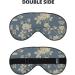Blue and Yellow Floral Light Blocking Eye Mask | Soft Adjustable Sleep Mask for Travel & Yoga - Buy Online on GoSupps.com