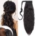 Buy Natural Black Ponytail Extensions - Corn Wave Clip-In Hair Extensions (20 / 50cm) - Affordable Realistic Velcro Connection - 90g - Buy Online on GoSupps.com