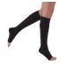 JOBST Relief Knee High 20-30 mmHg Compression Stockings, Open Toe, Black, Large Black Large