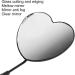 Detachable Heart Shape Lash Mirror | Knurled Handle | 45 Angle Design Hand Mirror for Extensions, Makeup Application - Buy Online on GoSupps.com
