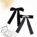 Black Velvet Bows Hair Clip Set for Kids - 2 Pack | Ribbon Accessories for Baby, Toddler, Teen Girls - Buy Online on GoSupps.com