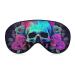 Sleep Eye Masks Skull Flower Sleep Eye Mask & Blindfold with Elastic Strap/Headband for Women Men Sleep Travel Nap