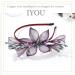 IYOU Copper Wire Wedding Headband Purple Flower Bridal Hair Bands Crystal Headpiece Prom Bridesmaid Bride Hair Accessories for Women - Buy Online on GoSupps.com