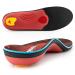 Valsole orthopedic insoles for women and men's high footrest soft functional shoe inserts insert for flat feet plantar fasciitis foot pain 48-49 EU 31cm red