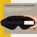 Premium Fabric Sleep Mask - 100% Light Blocking Eye Mask for Comfortable Sleep - 3D Contour Design for Travel - Fits Men & Women - Midnight Black - Buy Online on GoSupps.com