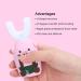 U-Shaped Automatic Toothbrush for Kids - Pink Electric Sonic Teeth Cleaner - Buy Online on GoSupps.com