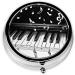 Black & White Music Note Round Pill Box - 3 Compartment Portable Travel Organizer for Pills Vitamins & Medications - Buy Online on GoSupps.com