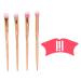 Silicone Stencils 4 in 1 Multifunctional Eye Makeup Aids Tool with Makeup Brush for Nose Shadow Highlighter Winged Lip Line Eyelash Eyeshadow Aid Tool