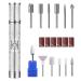 Electric Nail File Toenail Grinder for Human Thick Toenails Toenail Grinder for Thick Nails Polishing Care Peeling Removal Edge Shaping Suitable for Various Nails and Shapes (18 Grinding Heads) 18-white