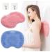 2 pieces larger shower foot scrubber mat with non-slip suction cups shower-foot scrubber mat cleans peeling shower foot massage device scrubber (blue + pink) blue/pink