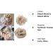 Bleach Blond & Bleach White Messy Curly Hair Bun Extension for Women - 35g Synthetic Scrunchie Updo Hairpiece - Buy Online on GoSupps.com