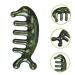 Jade Scalp Massager & Acupuncture Comb | Wood Gua Sha Tool for Head Massage | 3D Tablets 11.50x4.50cm Green - Shop Internationally - Buy Online on GoSupps.com