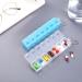 2Pcs Pill Box Organizer Travel Tablet Box 7 Days with Compartments - White and Blue - Buy Online on GoSupps.com