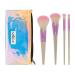 Moda Royal & Langnickel Full Size Ice Cream 5pc Full Face Makeup Brush Kit with Pouch Includes Powder Complexion Angle Blender and Detail Brushes Strawberry Vanilla