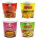 Mae Ploy Authentic Thai Assorted Curry Paste 400g - Massaman Red Green & Yellow Curry Sauce (Pack of 4) HALAL