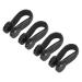 Acupressure relax clip 4 pieces adjustable hand-acupressure clip in flower shape reduces the safety of pressure for migraines (black) black