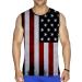 4th of July Men's Sport Tank Top - Red Stripe Print Muscle Fitness Shirt - 5XL - Buy Online on GoSupps.com
