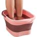 Dyeulget Foot Soaking Bath Basin - Soak Basin with Massaging Rollers and Handle - Stress Relief Foot Spa for Home Outdoor Travel Pink + Purple - Buy Online on GoSupps.com