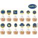 24PCS Eid Mubarak Cupcake Topper Ramadan Cake Decorations Islamic Muslim Party Supplies - Buy Online on GoSupps.com