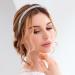 Flayem Rhinestone Headband Wedding Bridal Hair Hoop Narrow Crystal Headband Party Holiday Daily Hair Accessories for Women and Girls (White) - Buy Online on GoSupps.com