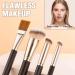 CISKHQR Set of 4 make-up brushes concealer brushes foundation brushes with soft synthetic fibre for concealer liquid foundation - Buy Online on GoSupps.com