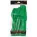 Festive Green Assorted Plastic Cutlery | Pack of 24
