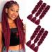 Shangxiu Kanecalon Braiding Hair 6Pcs Jumbo Braid Hair Kunsthaar Synthetic hair extension 24 " braids Box Braid Hair Kunsthaar Haar for Inclusive (wine red) Bug