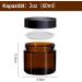 YBCPACK 12-Piece 60ml Brown Glass Ointment Jars - Ideal for Cosmetics Lotions & Creams - Empty Glass Cream Containers for International Shipping - Buy Online on GoSupps.com
