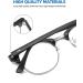 SOAR&EAGLE 3 Pack Blue Light Blocking Glasses - Retro Semi Rimless Computer Gaming Eyewear (Bright Black/Silver/Crystal Silver/Amber Gold) UV400 Clear Lens - Buy Online on GoSupps.com