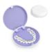 Beejoy Retainer Case Orthodontic Denture Box Round Retainer Box with Magnetic Seal Textured Liner Multifunctional Mouth Guard Denture Case for Retainers Mouthguards Braces (White)