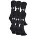Under Armour Adult Training Cotton Crew Socks, Multipairs 6 Black (6-pairs) Large